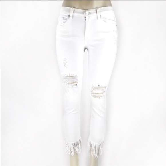 white jeans fringe